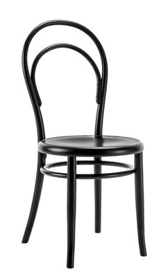 Mobilier - Chaises, fauteuils de salle à manger - Chaise N° 14 / Assise pleine - Réédition 1860 - Wiener GTV Design - Assise pleine / Noir - Contreplaqué de hêtre, Hêtre massif cintré