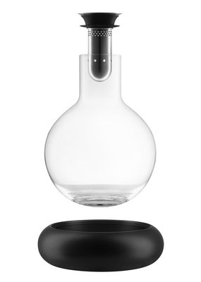 Tableware - Water Carafes & Wine Decanters - Decanter - With cool stand by Eva Solo - Transparent / Black - Mouth blown glass, Silicone, Stainless steel