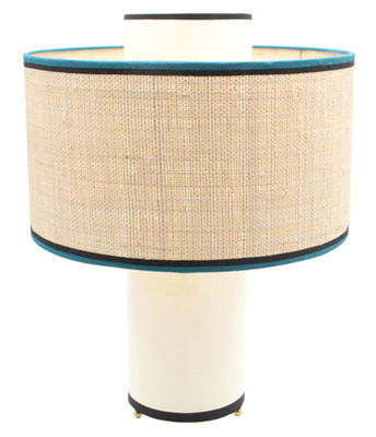 Maison Sarah Lavoine - Lampe de table Bianca en Tissu, Coton - Couleur Blanc - 53.13 x 53.13 x 47 cm