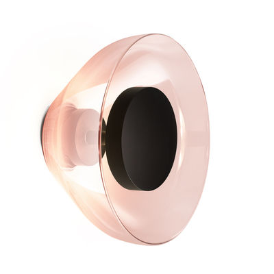 Image of Applique Aura LED / Vetro - Ø 18 cm - Marset - Rosa/Rame - Vetro