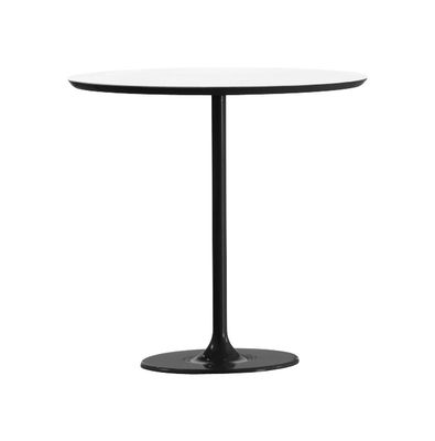 Mobilier - Tables basses - Table basse Dizzie H 50 cm - Arper - Structure noire / Plateau blanc - Acier laqué, MDF