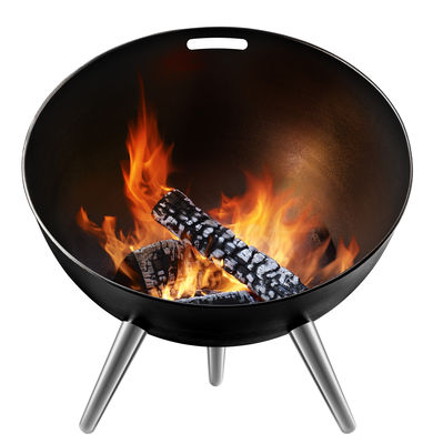 Outdoor - Grills - Fireglobe Brasero / Ø 64 x H 75 cm - Eva Solo - Schwarz - Aluminium, emaillierter Stahl