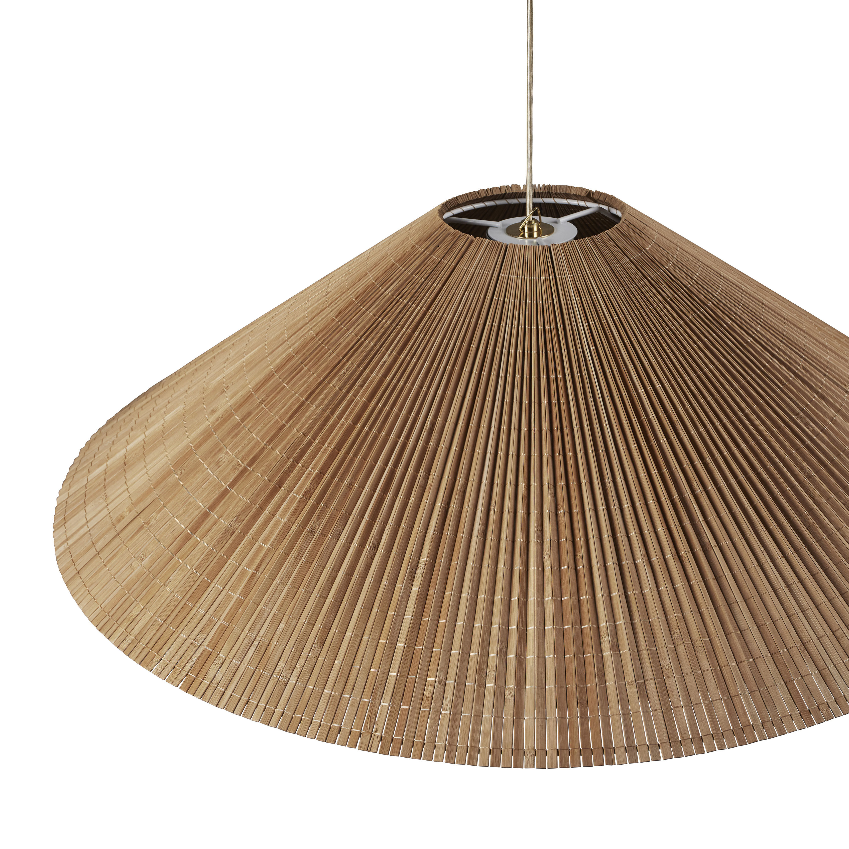 Lampada da pavimento Bohemian '72 di Gubi - beige legno naturale