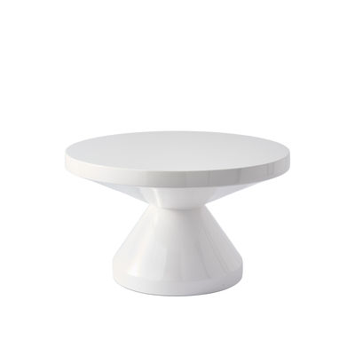 Pols Potten - Table basse Tabouret plastique en Plastique, Polyester laqué - Couleur Blanc - 60 x 60