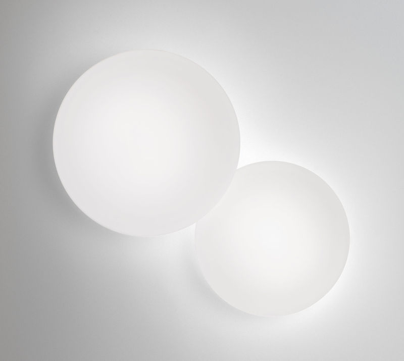 Illuminazione - Lampade da parete - Applique Puck vetro bianco Doppia - Vibia - Bianco - vetro soffiato