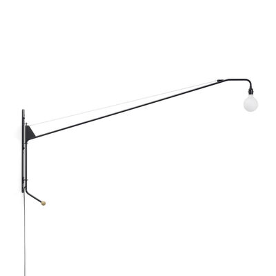 Vitra - Applique avec prise Lampe Prouvé en Métal, Chêne - Couleur Noir - 203 x 62.14 x 75.5 cm - De