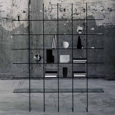 Möbel - Regale und Bücherregale - Glass Shelve Bücherregal 60 x 57 cm - Glas Italia - Transparent - Kristall