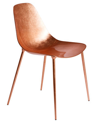 Mobilier - Chaises, fauteuils de salle à manger - Chaise Mammamia / Métal finition feuilles de cuivre - Opinion Ciatti - Feuilles de cuivre - Feuilles de cuivre, Métal