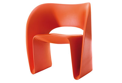 Mobilier - Chaises, fauteuils de salle à manger - Fauteuil Raviolo / Plastique - Magis - Orange - Polyéthylène rotomoulé