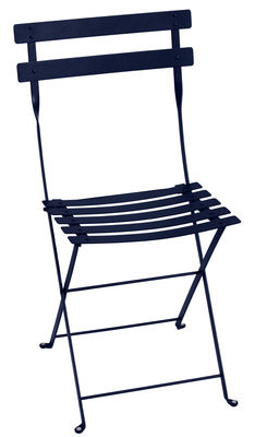 Furniture - Chairs - Bistro Folding chair - / Metal by Fermob - Ocean Blue - Lacquered steel