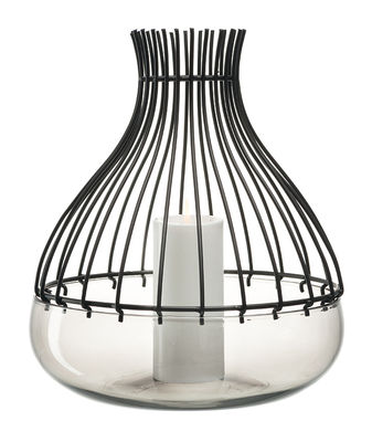 Decoration - Candles & Candle Holders - Giardino Bowl - Glass and metal by Leonardo - Black & transparent - Glass, Varnished metal