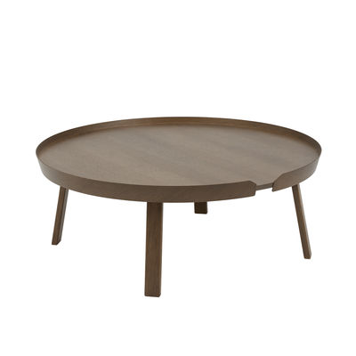 Furniture - Coffee Tables - Around XL Coffee table - / Ø 95 x H 36 cm by Muuto - Dark wood - Tinted ashwood