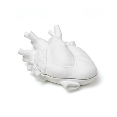 Decoration - Decorative Boxes - Love in a Box Box - / Porcelain human heart - 13.6 x 18.9 cm by Seletti - White - China