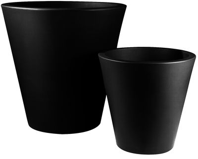 Outdoor - Pots & Plants - New Pot Flowerpot - H 60 cm by Serralunga - Black - Polythene