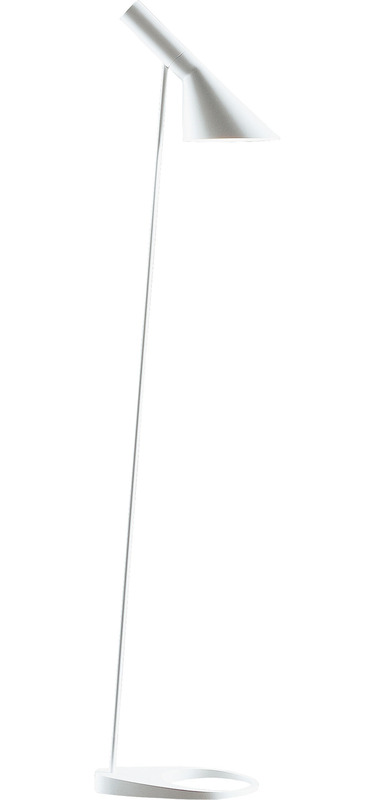 Leuchten - Stehleuchten - Stehleuchte AJ metall weiß / H 130 cm - Louis Poulsen - Weiß - Stahl, Zink-Druckguss