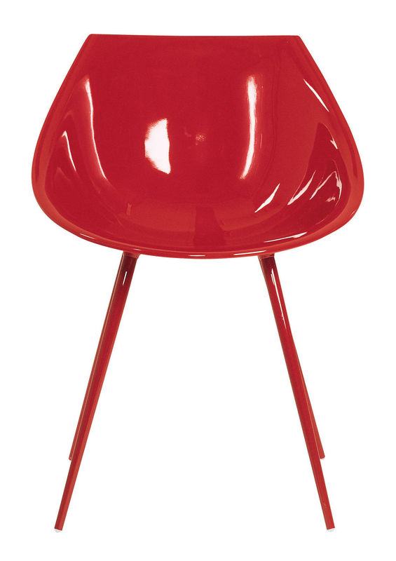 Mobilier - Chaises, fauteuils de salle à manger - Fauteuil Lago plastique rouge - Driade - Rouge - Aluminium laqué, Polyuréthane laqué
