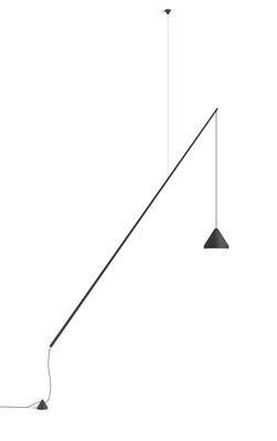 Lighting - Floor lamps - North Floor lamp - / Suspendu & orientable - LED by Vibia - Laqué graphite mat - Aluminium, Carbon fibre, Methacrylate, PMMA