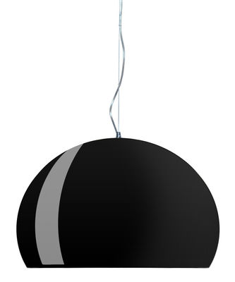 Luminaire - Suspensions - Suspension FL/Y / Ø 52 cm - Kartell - Noir opaque brillant - PMMA teinté dans la masse