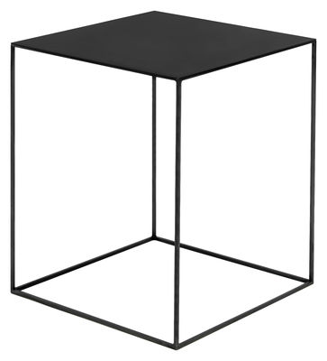 Arredamento - Tavolini  - Tavolino Slim Irony - / 41 x 41 x H 64 cm di Zeus - Top nero fostatato / Base nera ramata - Acciaio