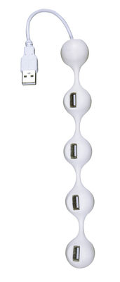 Decoration - Funny & surprising - Peas Hub USB port by Lexon - White - Rubber