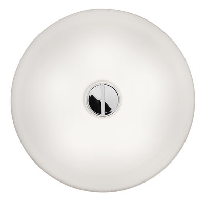 Illuminazione - Lampade da parete - Applique d'esterno Button OUTDOOR - Plafoniera di Flos - Bianco/Bianco - policarbonato