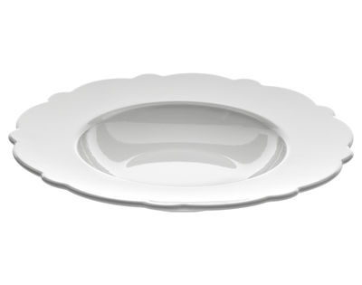 Table et cuisine - Assiettes - Assiette creuse Dressed Ø 23 cm - Alessi - Assiette creuse Ø 23 cm - Blanc - Porcelaine