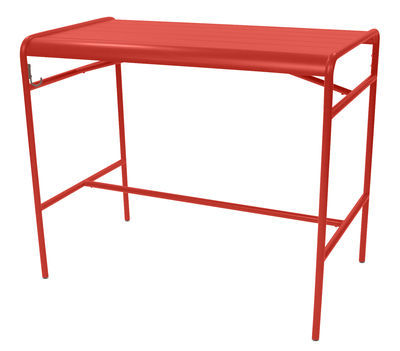 Furniture - High Tables - Luxembourg High table - 4 people - 126 x 73 cm by Fermob - Nasturtium - Aluminium