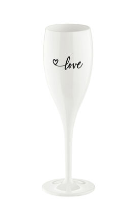 Image of Flûte da champagne Cheers - / Plastica - Love di Koziol - Bianco - Materiale plastico
