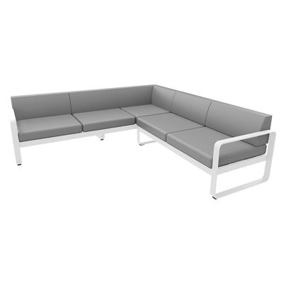 Canapé d'angle 3 places Gris Tissu Luxe Contemporain Confort