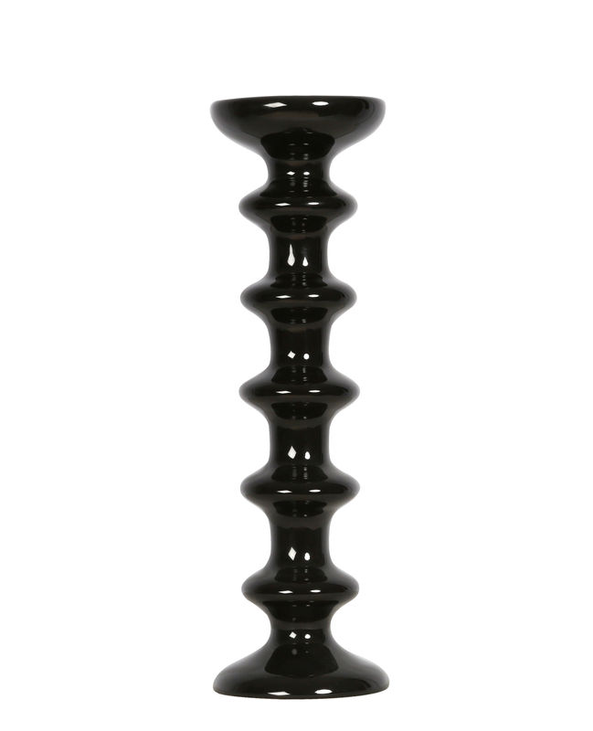 Decoration - Candles & Candle Holders - Slave Candle stick ceramic black / Ceramic - H 30 cm - Maison Sarah Lavoine - Black - Ceramic