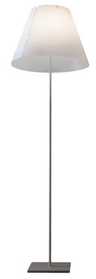 Illuminazione - Lampade da terra - Lampada a stelo Grande Costanza di Luceplan - Alluminio / bianco - Alluminio