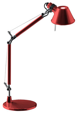 Luminaire - Lampes de table - Lampe de table Tolomeo Micro - Artemide - Rouge - Aluminium peint