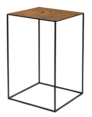Zeus - Table basse Tables basses Slim Irony en Métal, Acier - Couleur Cuivre - 70.34 x 70.34 x 64 cm