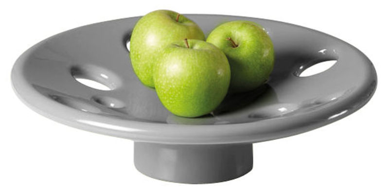 Tableware - Fruit Bowls & Centrepieces - Dots Centrepiece plastic material grey - Slide - Grey - recyclable polyethylene