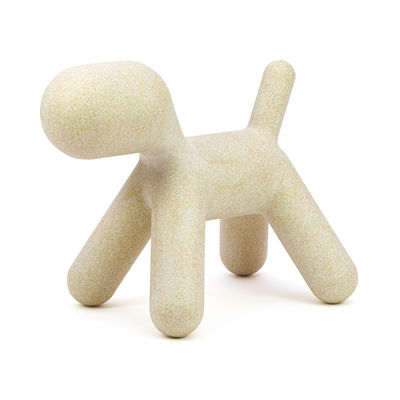 Furniture - Kids Furniture - Puppy Medium Decoration - /  L 56 cm - Glittery: Limited edition Christmas 2021 by Magis - White / Gold glitter - roto-moulded polyhene