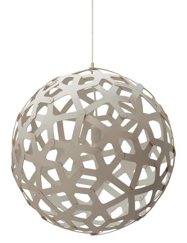 Lighting - Pendant Lighting - Coral Pendant wood white / Ø 40 cm - White - David Trubridge - White - Bamboo