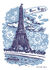 Sticker La Tour Eiffel - 25 x 35 cm di Domestic