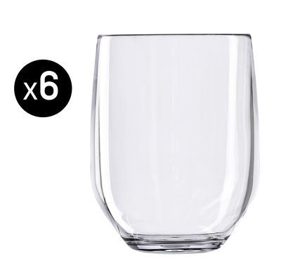Tavola - Bicchieri  - Bicchiere da whisky Vertical Party Beach - lotto da 2 - 42 cl di Italesse - Trasparente - Policrystal