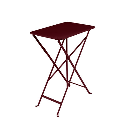 Outdoor - Garden Tables - Bistro Foldable table - / 57 x 37 cm - Steel / 2-seater by Fermob - Black cherry - Lacquered steel