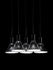 Multispot Polair LED Pendant - 5 elements glass - Round canopy by Fabbian