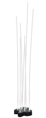 Luminaire - Lampadaires - Lampadaire Reeds LED Outdoor / 7 tiges - Artemide - Blanc / Base gris anthracite - Acier inoxydable peint, PMMA