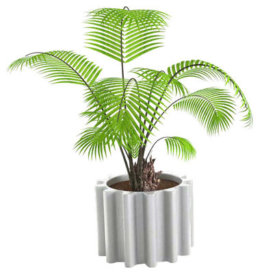 Jardin - Pots et plantes - Pot de fleurs Gear - Slide - Blanc - polyéthène recyclable
