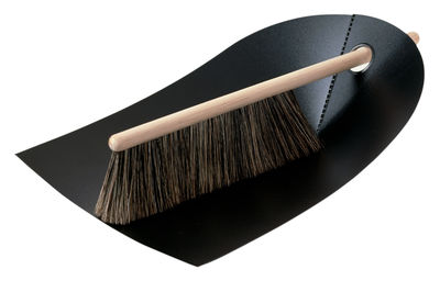 Normann Copenhagen - Set pelle & balayette Dustpan & broom en Plastique, Polypropylène - Couleur Noi