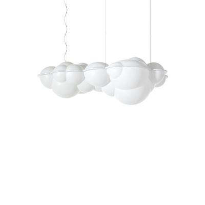 Illuminazione - Lampadari - Sospensione Nuvola Minor - / LED - Polietilene / 100 x 58 x H 37 cm di Nemo - Bianco - Polietilene
