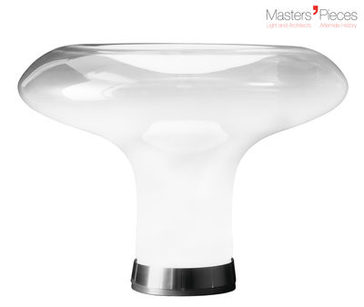Lighting - Table Lamps - Masters' Pieces - Lesbo Table lamp - 1967 by Artemide - White/ Transparent - Blown glass, Polished metal