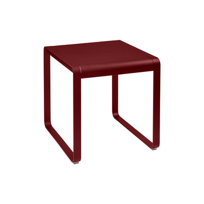 Fermob - Table rectangulaire Bellevie en Métal, Aluminium - Couleur Rouge - 79.9 x 79.9 x 74 cm - De