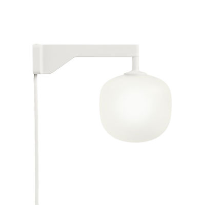Muuto - Applique avec prise Rime en Verre, Aluminium - Couleur Blanc - 12 x 22.89 x 16.2 cm - Design