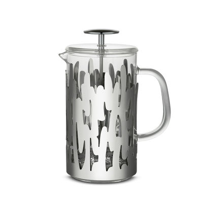 Tisch und Küche - Tee und Kaffee - Barkoffee Druckkolben-Kaffeemaschine / 8 Tassen - Für Kaffee, Tee, Kräutertee - Alessi - Stahl - Glas, rostfreier Stahl