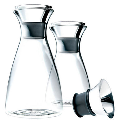 Tisch und Küche - Karaffen - Stoppe-goutte Karaffe Tropffrei - 1 L - Eva Solo - Durchsichtig - Glas, rostfreier Stahl, Silikon