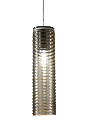 Lighting - Pendant Lighting - Clio Pendant - Artisanal glass by Panzeri - Smoked grey - Blown glass, Metal